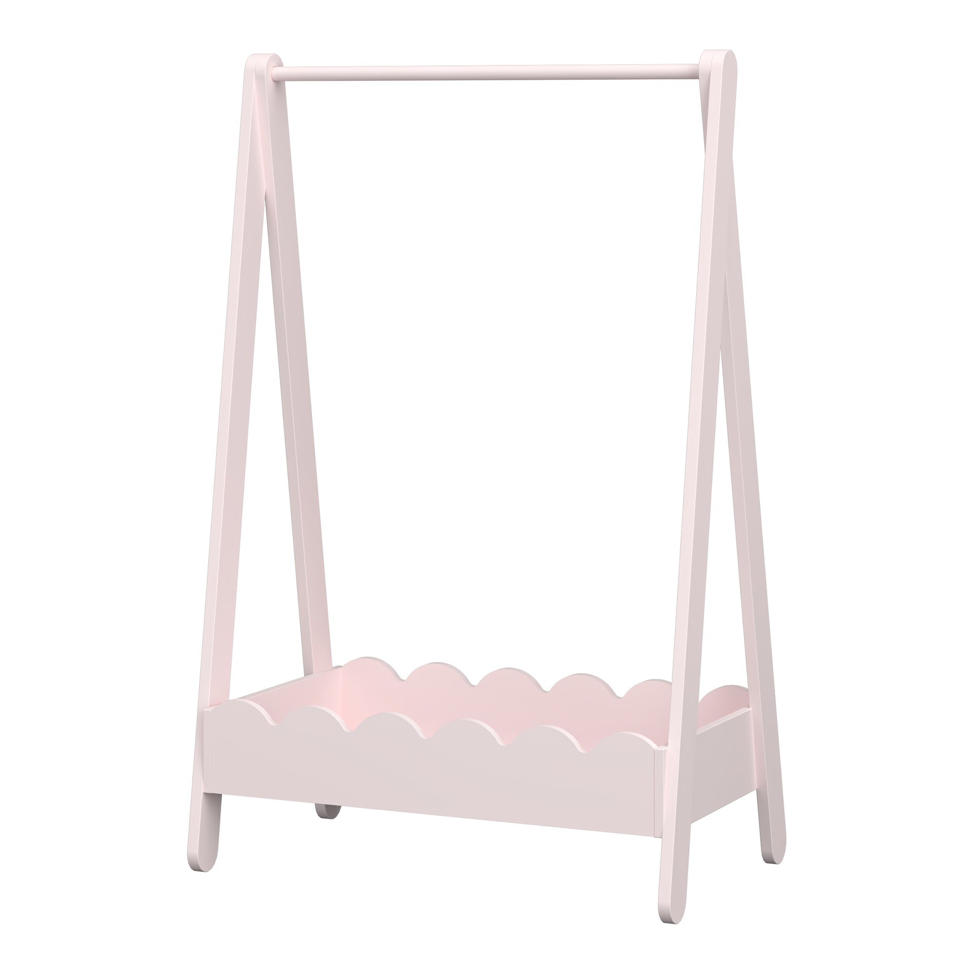Stand Appendiabiti Vestnes a Forma di Capanna per Cameretta 99 x 66 x 38 cm - Rosa [en.casa]