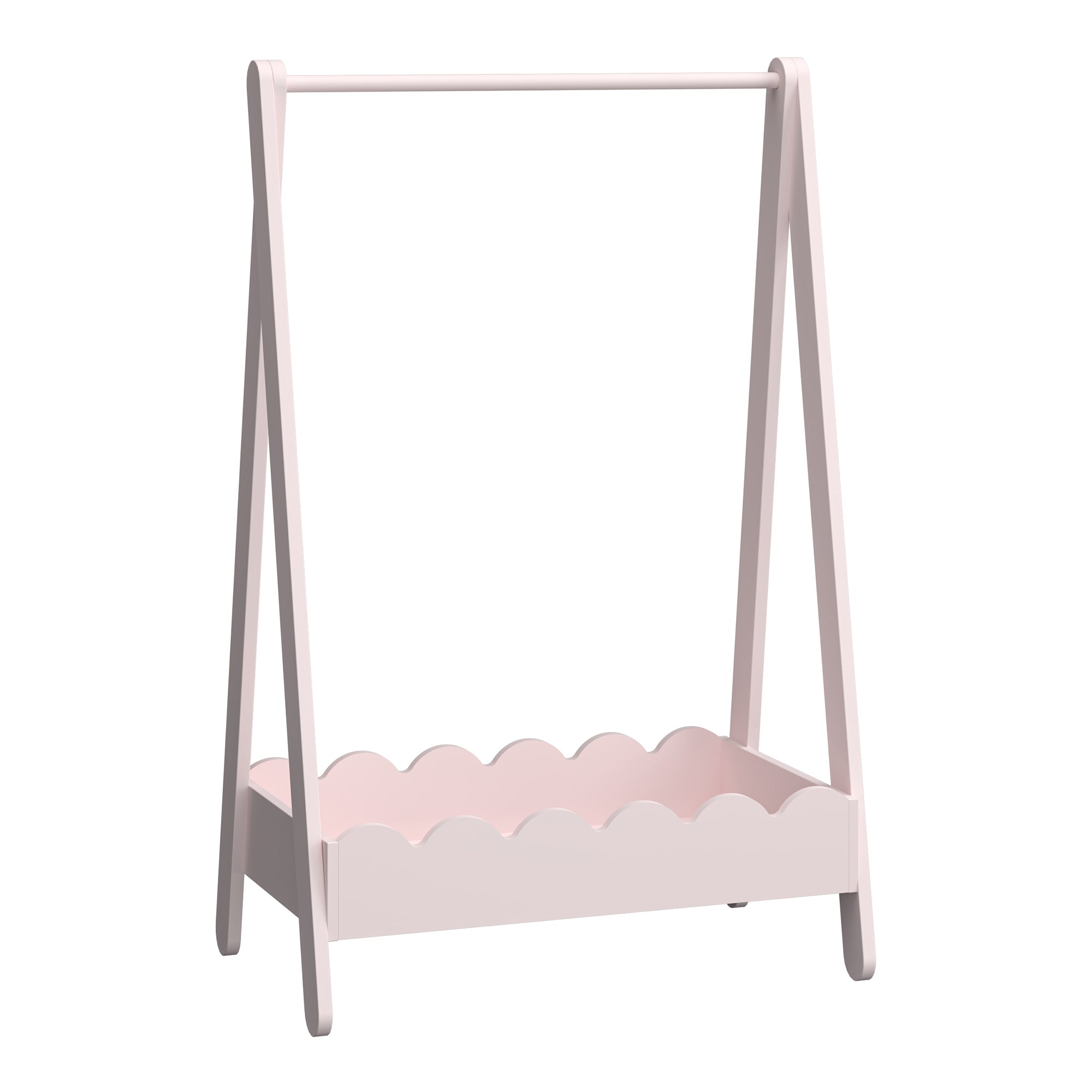 Stand Appendiabiti Vestnes a Forma di Capanna per Cameretta 99 x 66 x 38 cm - Rosa [en.casa]