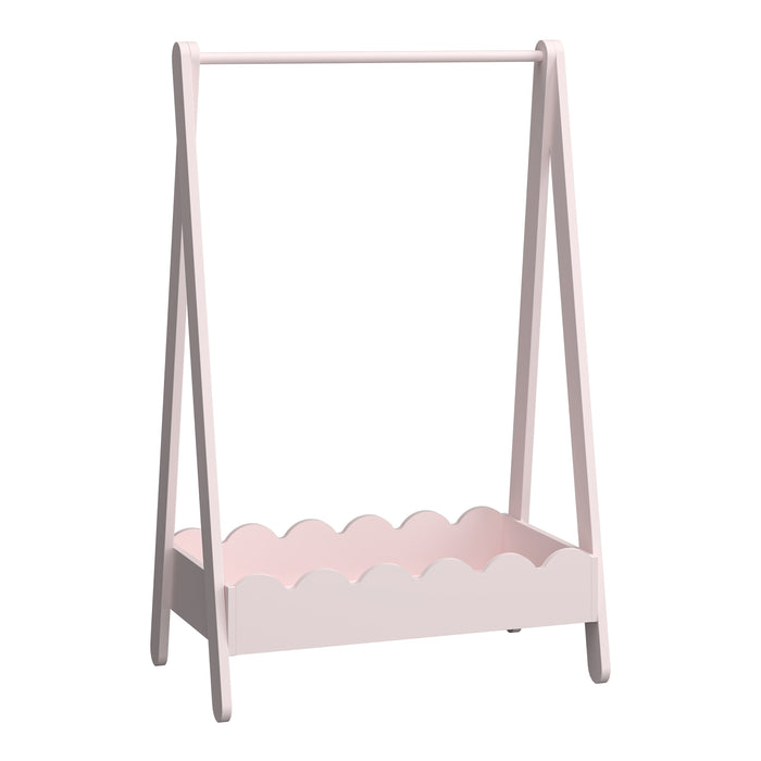 Stand Appendiabiti Vestnes a Forma di Capanna per Cameretta 99 x 66 x 38 cm - Rosa [en.casa]