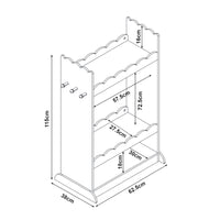 Guardaroba Vestnes per Cameretta con Specchio 115 x 63 x 38 cm - Rosa [en.casa]