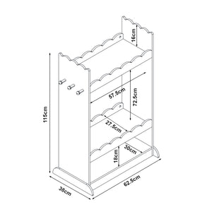 Guardaroba Vestnes per Cameretta con Specchio 115 x 63 x 38 cm - Rosa [en.casa]