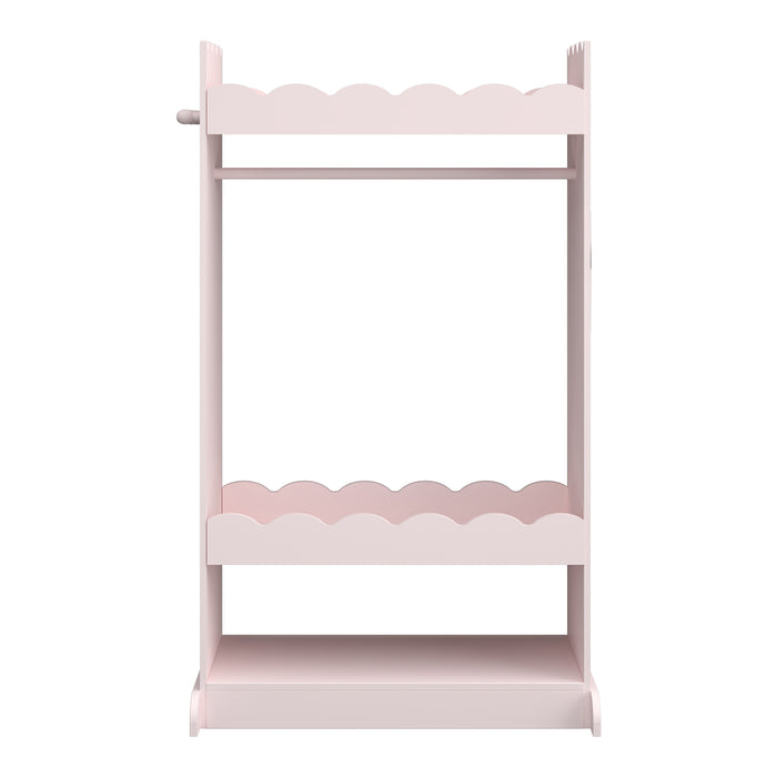 Guardaroba Vestnes per Cameretta con Specchio 115 x 63 x 38 cm - Rosa [en.casa]