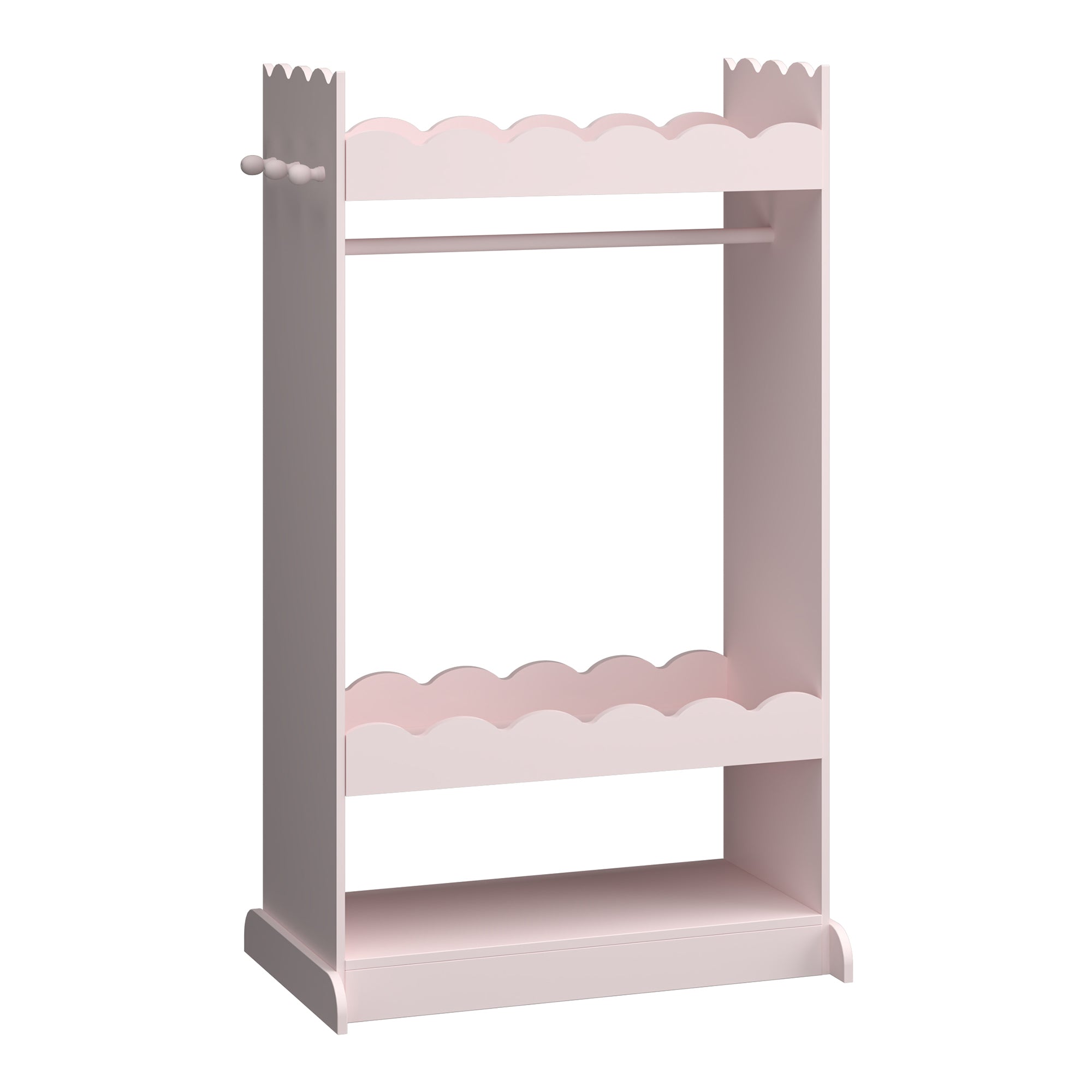 Guardaroba Vestnes per Cameretta con Specchio 115 x 63 x 38 cm - Rosa [en.casa]