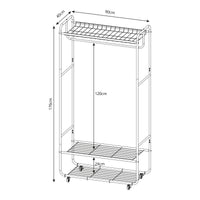 Stand Appendiabiti Vestvågøy in Acciaio - Nero [en.casa]