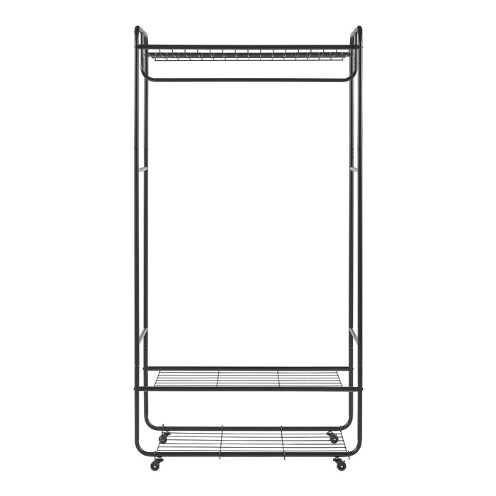 Stand Appendiabiti Vestvågøy in Acciaio - Nero [en.casa]