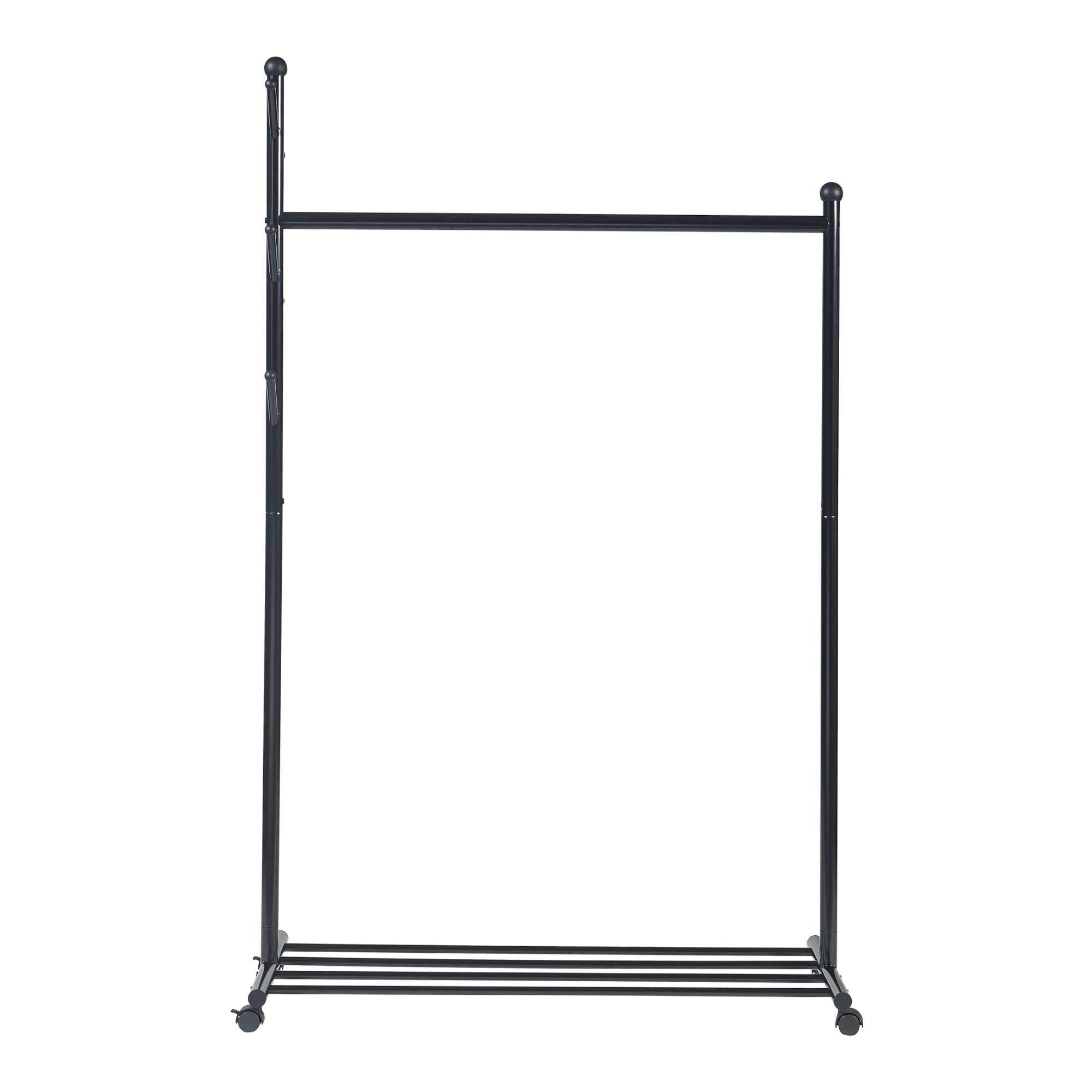 Stand Appendiabiti Snåsa con Rotelle 170x105x43 cm Metallo Nero [en.casa]