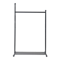 Stand Appendiabiti Snåsa con Rotelle 170x105x43 cm Metallo Nero [en.casa]