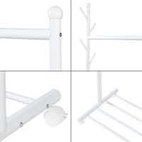 Stand Appendiabiti Snåsa con Rotelle 170x105x43 cm Metallo Bianco [en.casa]