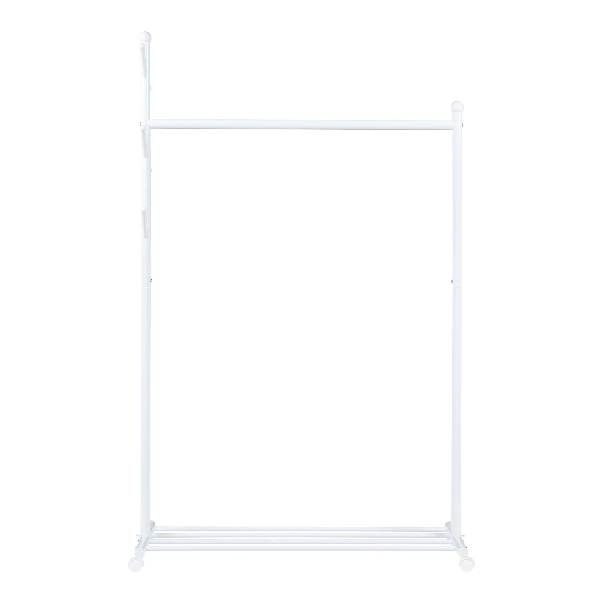 Stand Appendiabiti Snåsa con Rotelle 170x105x43 cm Metallo Bianco [en.casa]