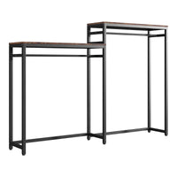 Organizzatore Guardaroba con 2 Vani Porta Abiti e Ripiani Skestbyena - Nero/Effetto Noce [en.casa]