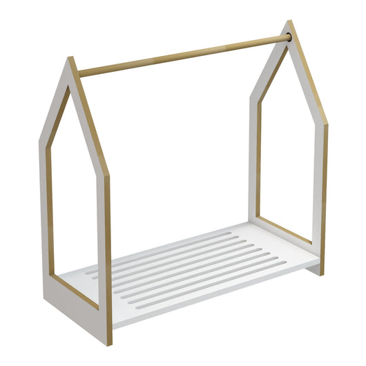 Appendiabiti/guardaroba/guardaroba aperto per bambini a forma di cabina 78 x 75 x 35 cm bianco 03_0010291