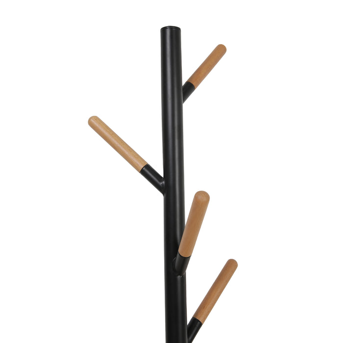 Appendiabiti da Terra Nacka Design Albero Altezza 172 cm Nero [en.casa]