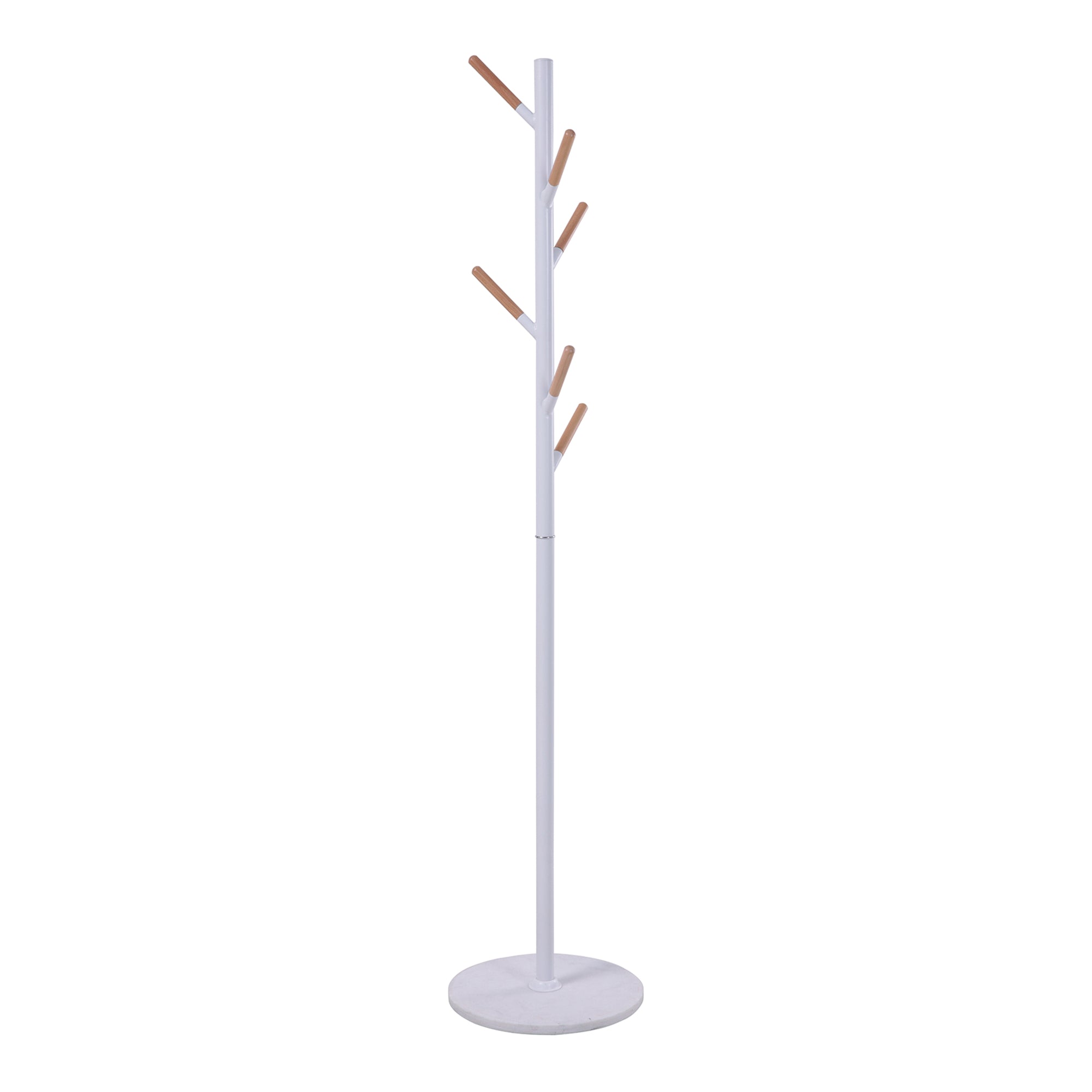 Appendiabiti da Terra Nacka Design Albero Altezza 172 cm Bianco [en.casa]