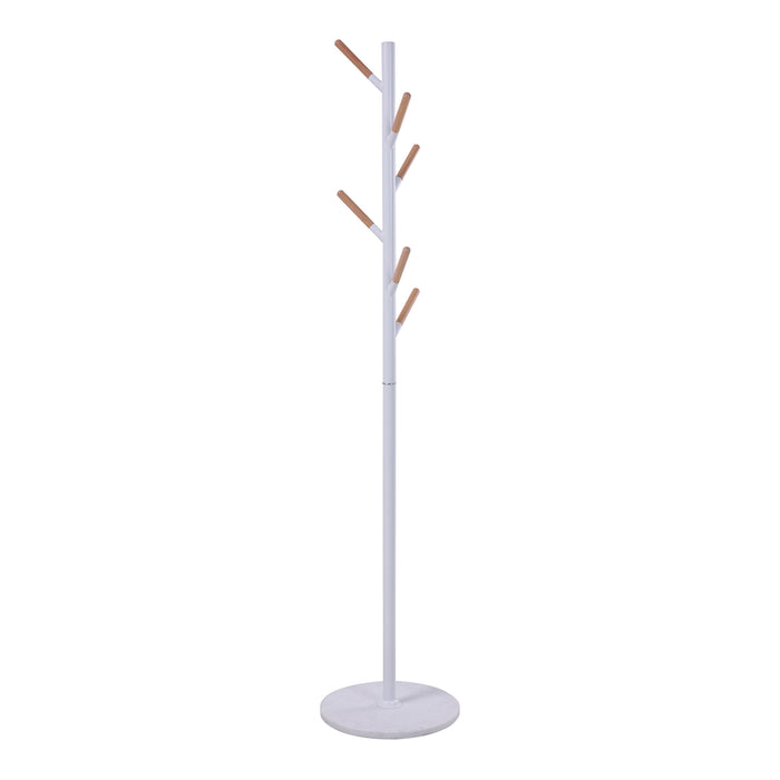 Appendiabiti da Terra Nacka Design Albero Altezza 172 cm Bianco [en.casa]