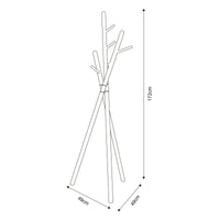 Appendiabiti da Terra Laerdal Porta Abiti Treppiede in Acciaio 172x49x49 cm Bianco [en.casa]