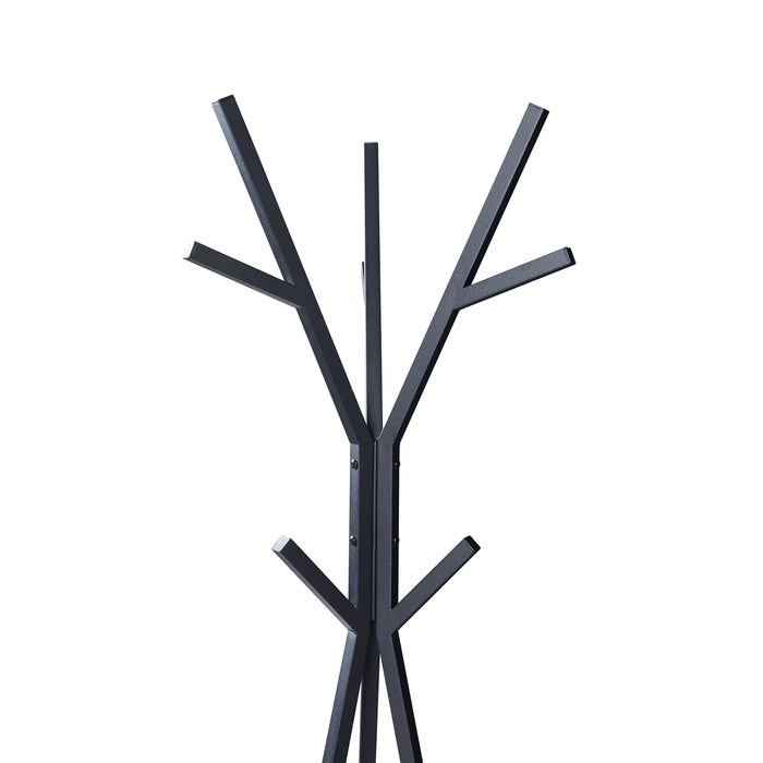 Appendiabiti da Terra Edet con Ripiano in Metallo Altezza 179 cm - Nero [en.casa]