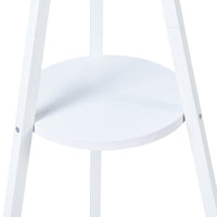 Appendiabiti da Terra Edet con Ripiano in Metallo Altezza 179 cm - Bianco [en.casa]