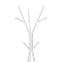 Appendiabiti da Terra Edet con Ripiano in Metallo Altezza 179 cm - Bianco [en.casa]