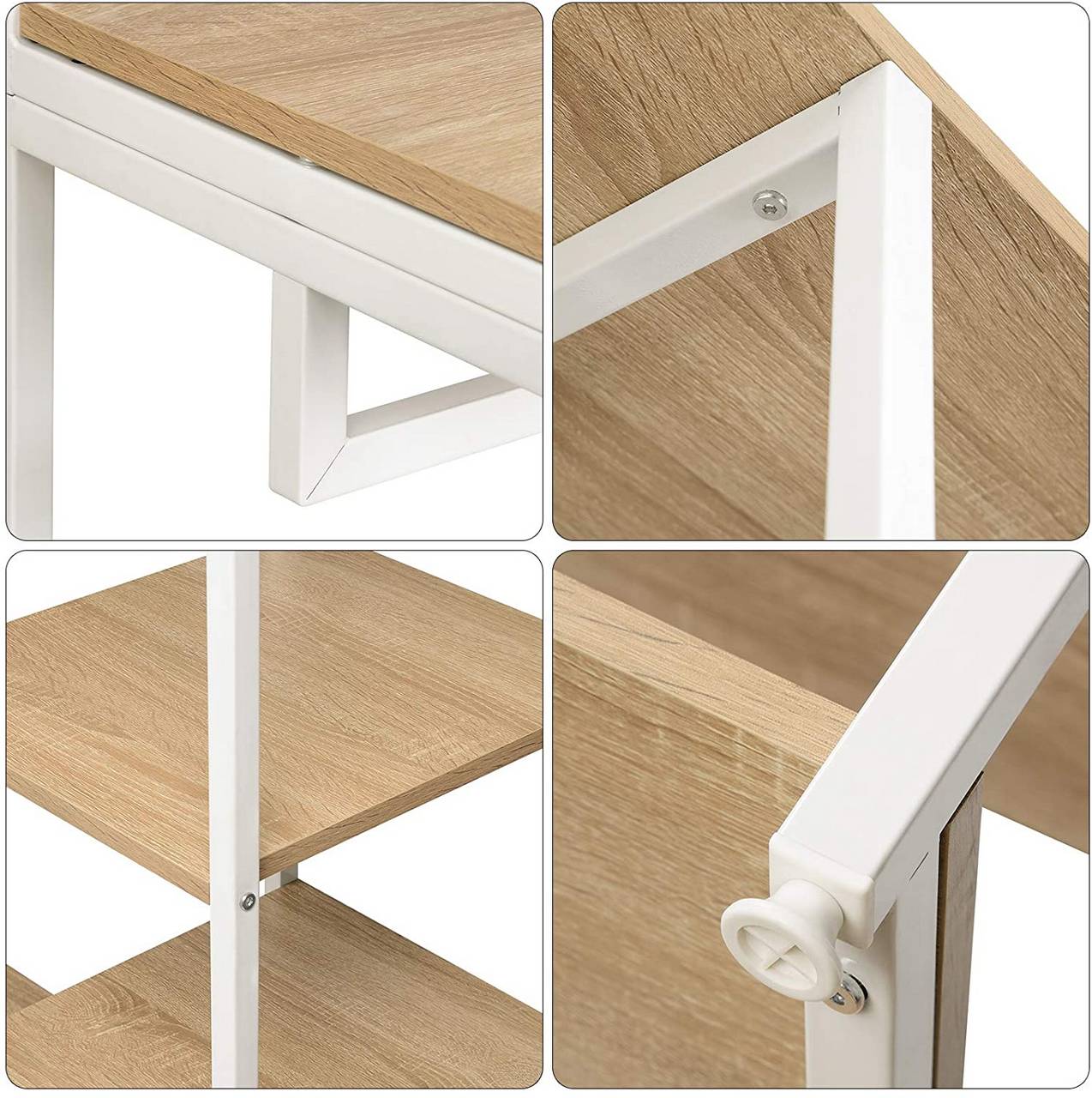 Appendiabiti grande regolabile Appendiabiti a 4 livelli Scarpiera Marrone Bianco19_0000481