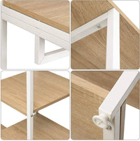 Appendiabiti grande regolabile Appendiabiti a 4 livelli Scarpiera Marrone Bianco19_0000481