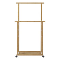 Stand Appendiabiti Ilmajok in Bambù con Ruote 147 x 70 x 36 cm [en.casa]