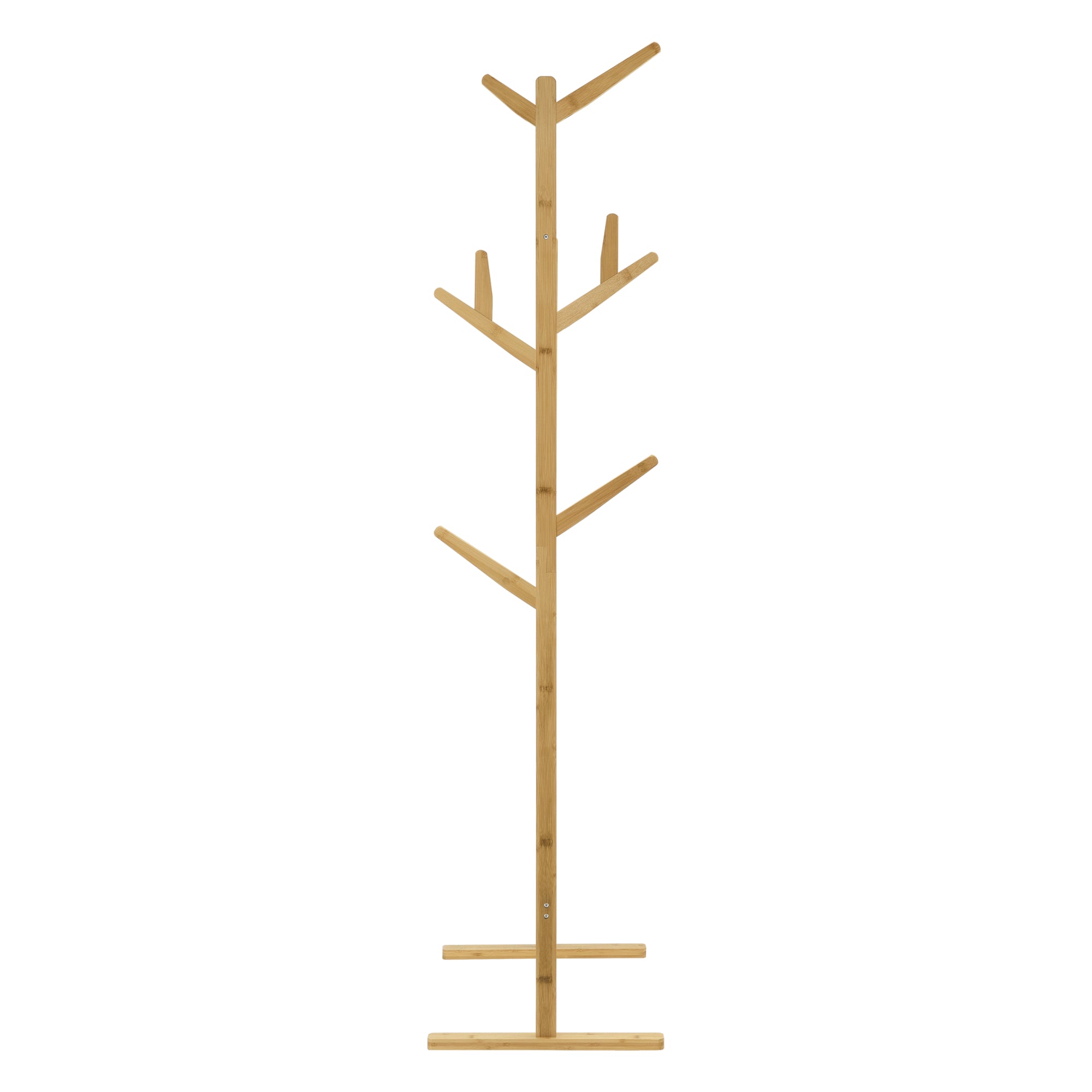 Stand Appendiabiti Nordreisa con Barra e Bracci - bambù [en.casa]