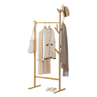 Stand Appendiabiti Nordreisa con Barra e Bracci - bambù [en.casa]