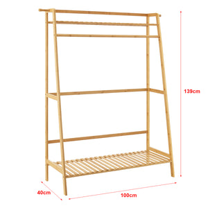Stand Appendiabiti 'Föglö' Organizzatore Guardaroba in bambù [en.casa]
