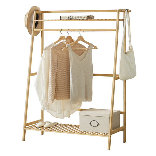 Stand Appendiabiti 'Föglö' Organizzatore Guardaroba in bambù [en.casa]