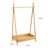 Appendiabiti per bambini Sola con piano portaoggetti in bambù 03_0008143