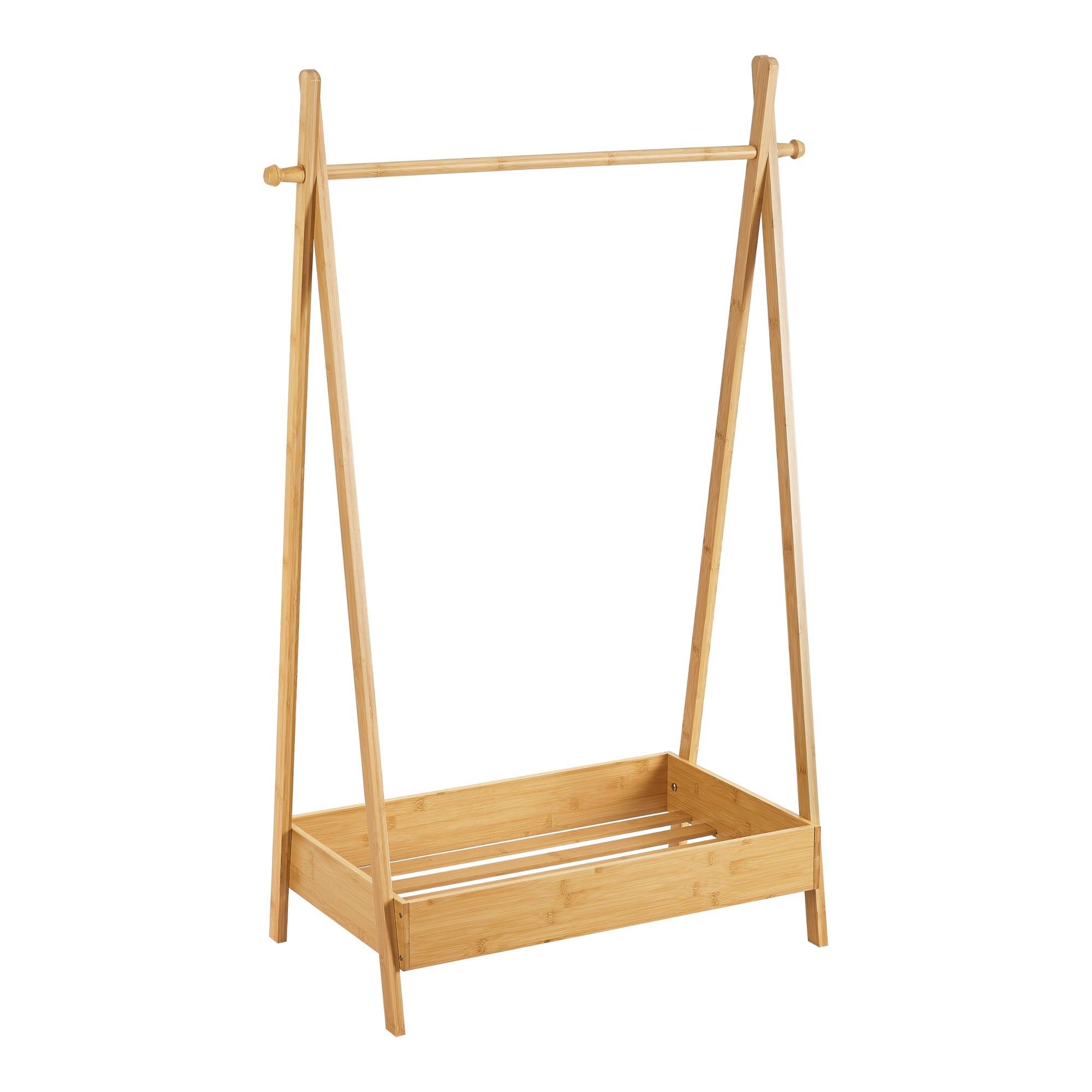 Appendiabiti per bambini Sola con piano portaoggetti in bambù 03_0008143