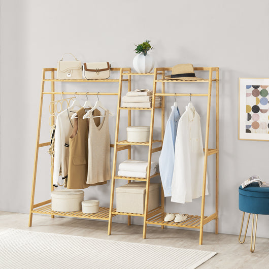 Stand Appendiabiti Sogndal in Bambù Naturale [en.casa]