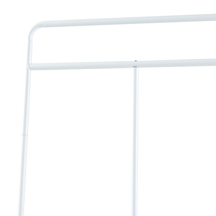 Stand Appendiabiti da Terra Sandviken in Acciaio - Bianco [en.casa]
