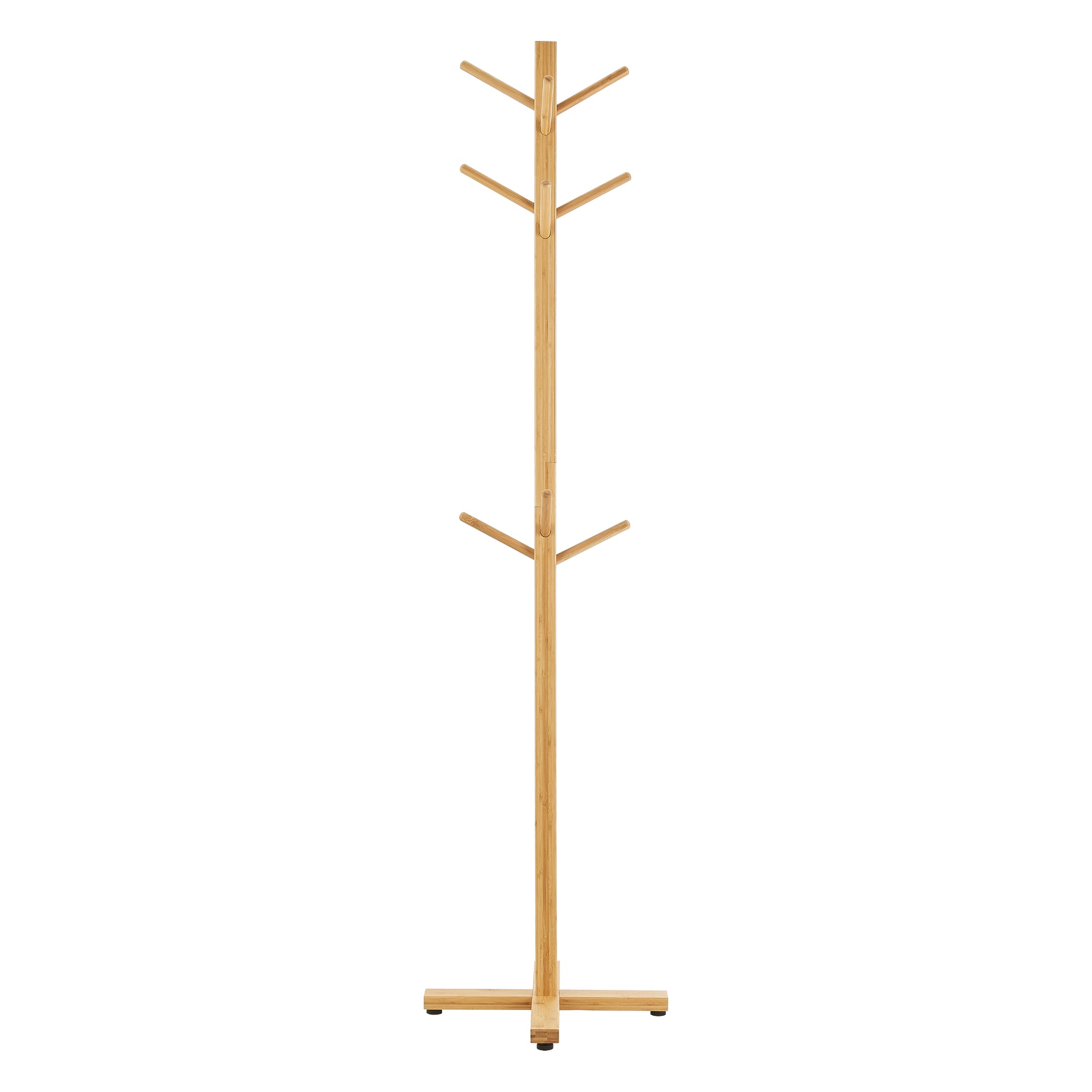 Stand Appendiabiti 'Jämsä' con 12 Bracci - Porta Abiti da Terra per Ingresso - Struttura in bambù [en.casa]
