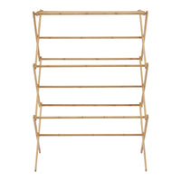 Stendino Verticale Grinau Stendibiancheria a Fisarmonica Bambù Naturale [en.casa]