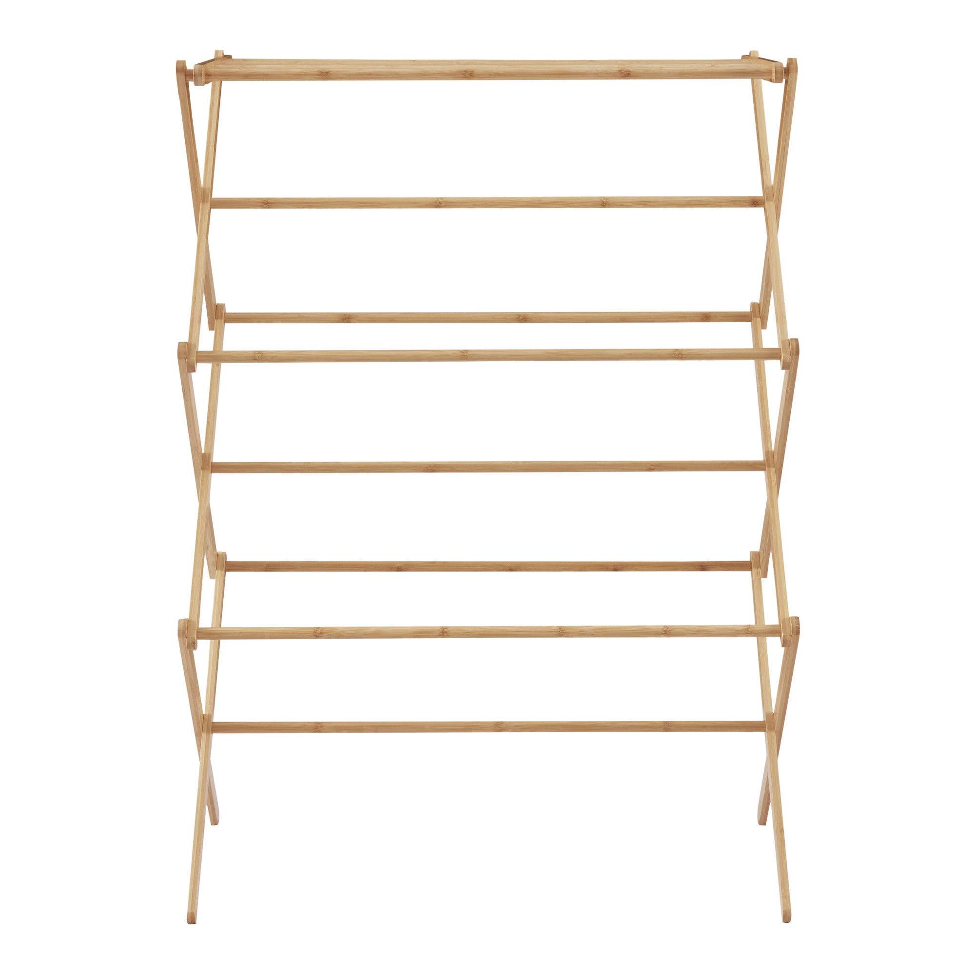 Stendino Verticale Grinau Stendibiancheria a Fisarmonica Bambù Naturale [en.casa]