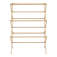 Stendibiancheria pieghevole in bambù 128 x 72 x 44 cm naturale 03_0007072