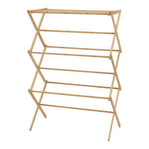 Stendibiancheria pieghevole in bambù 128 x 72 x 44 cm naturale 03_0007072