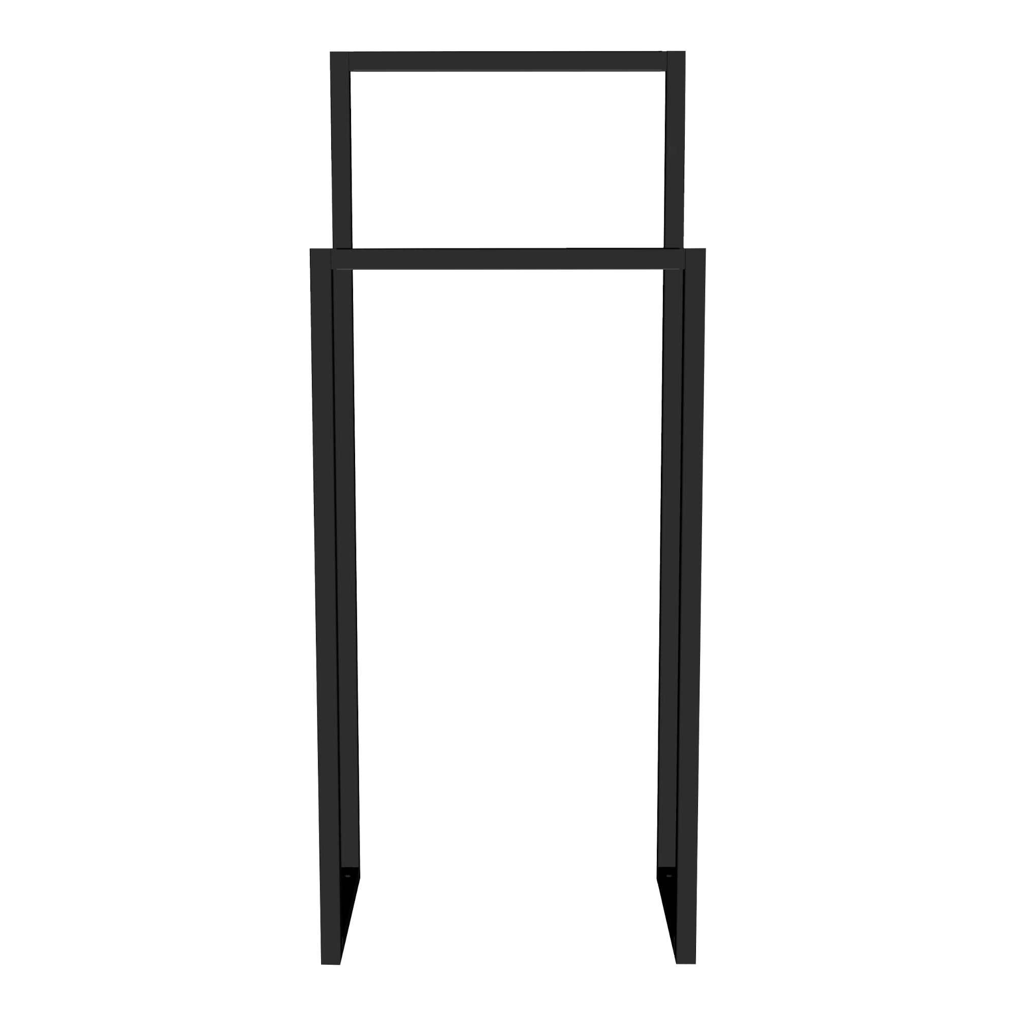 Stand Appendiabiti Holtålen con 2 Barre Porta Abiti 90 x 40 x 25 cm Acciaio Nero [en.casa]