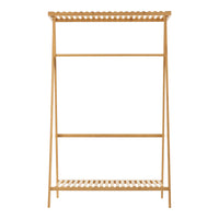 Stand Appendiabiti Horten in Bambù 140 x 90 x 45 cm Naturale [en.casa]