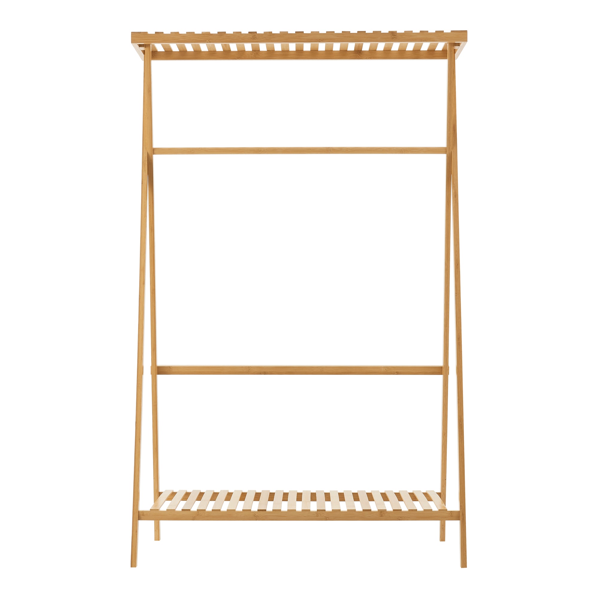 Stand Appendiabiti Horten in Bambù 140 x 90 x 45 cm Naturale [en.casa]