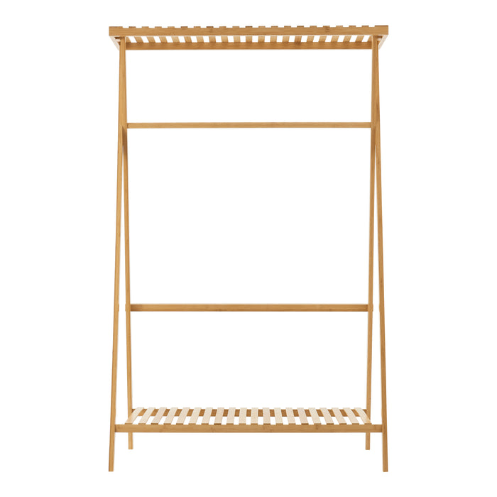 Stand Appendiabiti Horten in Bambù 140 x 90 x 45 cm Naturale [en.casa]
