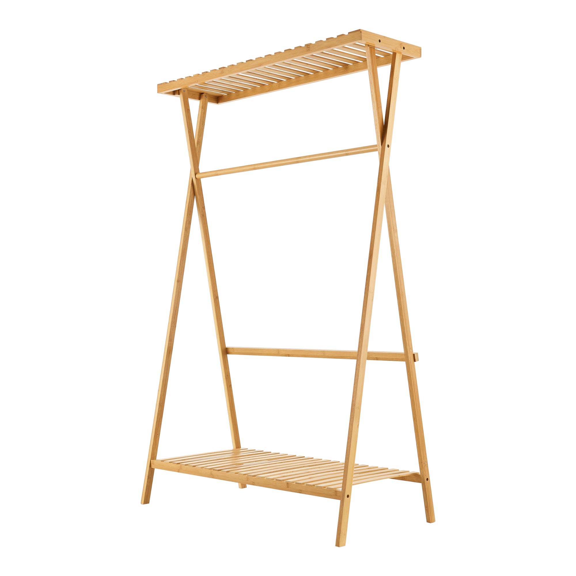 Stand Appendiabiti Horten in Bambù 140 x 90 x 45 cm Naturale [en.casa]