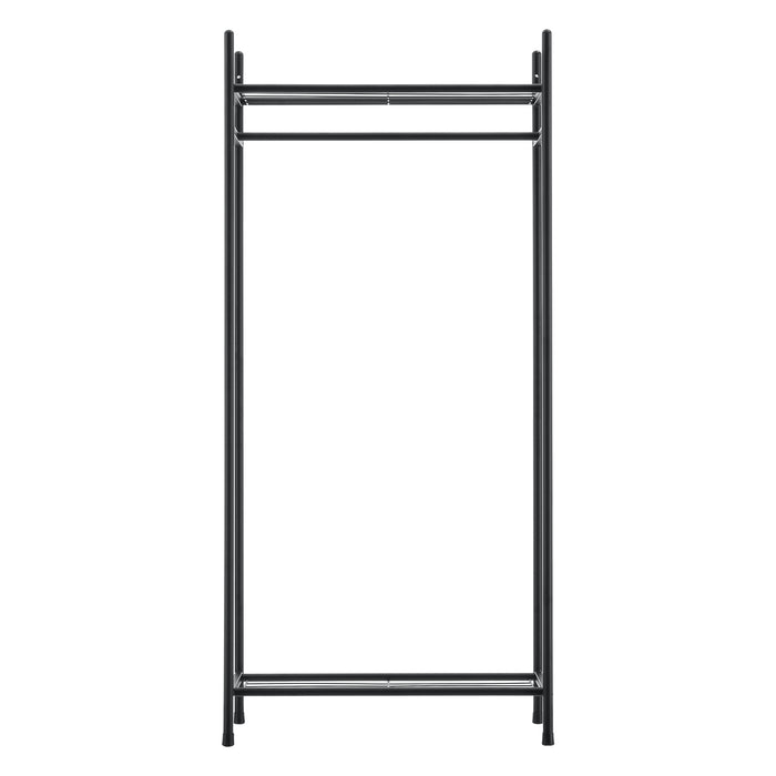 Organizzatore Guardaroba, Scaffalatura con Asta Appendiabiti e 2 Ripiani, Cabina Armadio Senza Ante (AxLaxP) 130 x 60 x