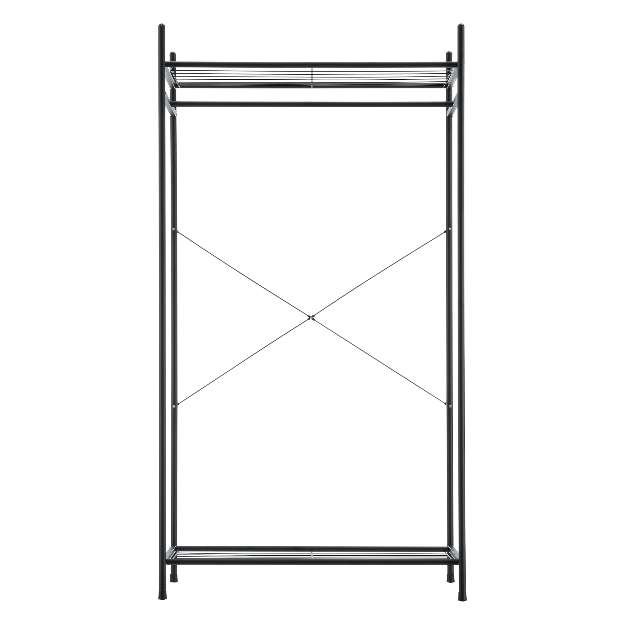 Organizzatore Guardaroba, Scaffalatura con Asta Appendiabiti e 2 Ripiani, Cabina Armadio Senza Ante (AxLaxP) 150 x 80 x