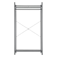 Organizzatore Guardaroba, Scaffalatura con Asta Appendiabiti e 2 Ripiani, Cabina Armadio Senza Ante (AxLaxP) 150 x 80 x