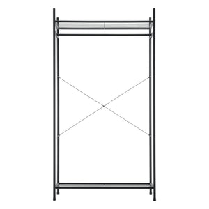 Organizzatore Guardaroba, Scaffalatura con Asta Appendiabiti e 2 Ripiani, Cabina Armadio Senza Ante (AxLaxP) 150 x 80 x