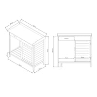 Banco di Lavoro per Giardinaggio Aliano in Legno di Abete - Grigio casa.pro