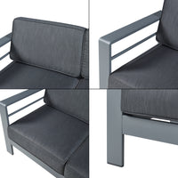 Divano da Esterno Avise Sofà Outdoor 144x70x62 cm Antracite/Grigio casa.pro
