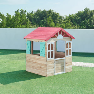 Casetta Giocattolo Lulä da Esterno in Legno di Abete 130x115x101 cm casa.pro